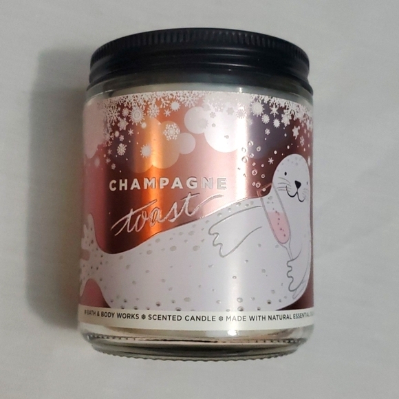 Bath & Body Works Champagne Toast Scented Single Wick Candle 7 oz - Picture 1 of 3